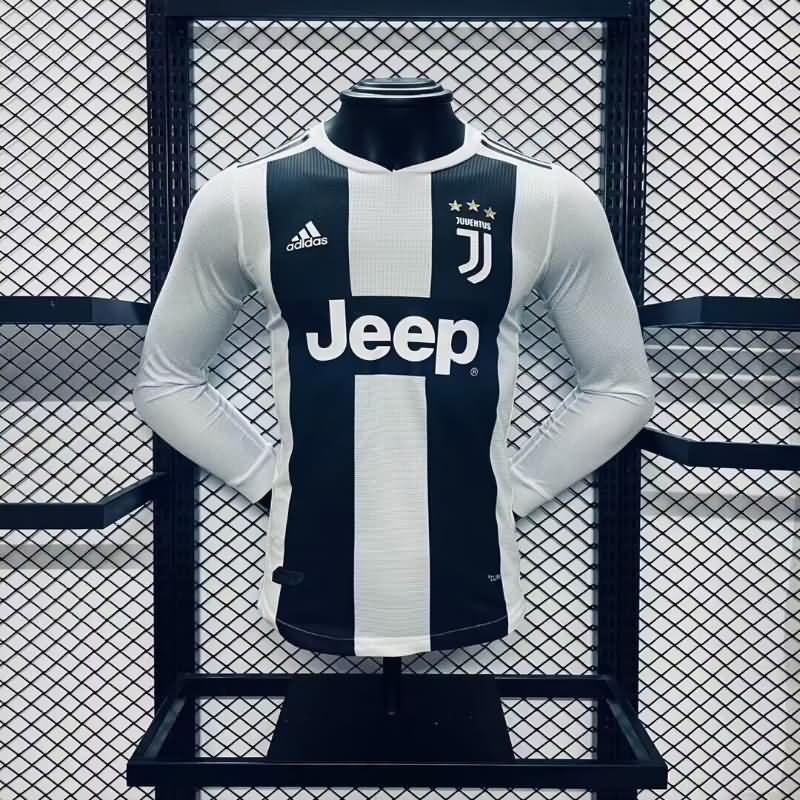Thailand Quality(AAA) 2018/19 Juventus Home Long Sleeve Retro Soccer Jersey (Player)