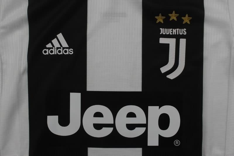 Thailand Quality(AAA) 2018/19 Juventus Home Long Sleeve Retro Soccer Jersey (Player)