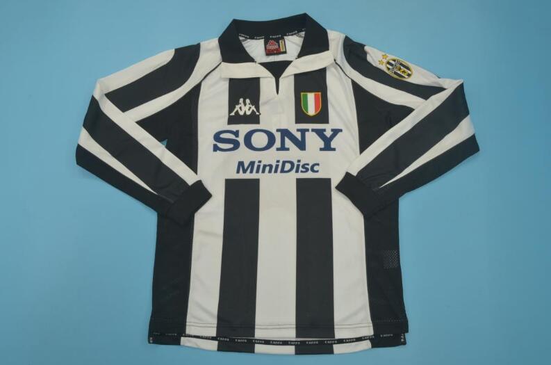 Thailand Quality(AAA) 1997/98 Juventus Home Retro Soccer Jersey(L/S)