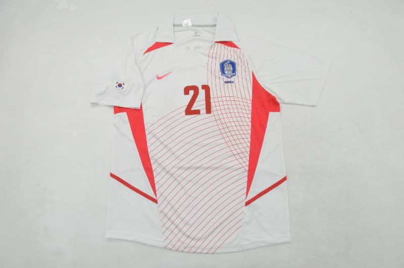 Thailand Quality(AAA) 2002 Korea Away Retro Soccer Jersey