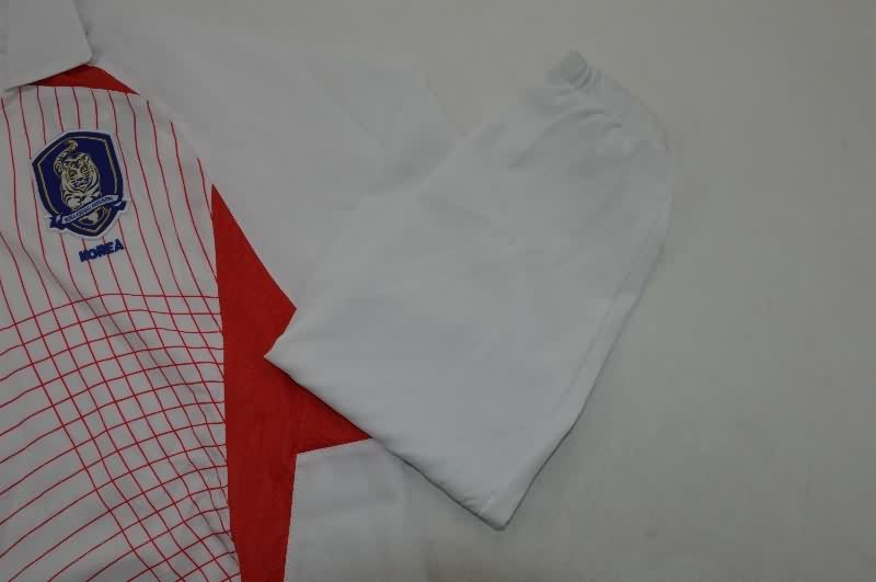 Thailand Quality(AAA) 2002 Korea Away Long Sleeve Retro Soccer Jersey