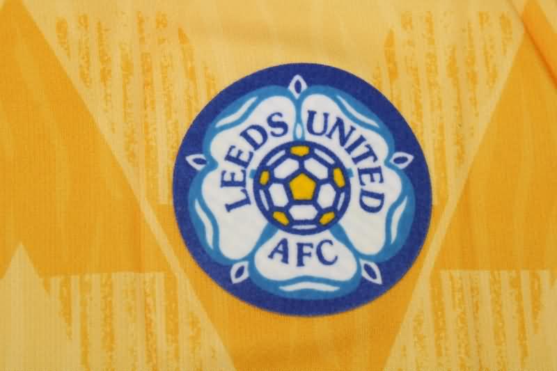 Thailand Quality(AAA) 1991/92 Leeds United Away Retro Soccer Jersey