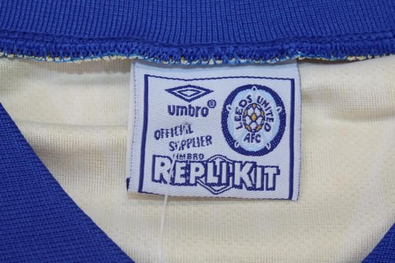 Thailand Quality(AAA) 1991/92 Leeds United Away Retro Soccer Jersey