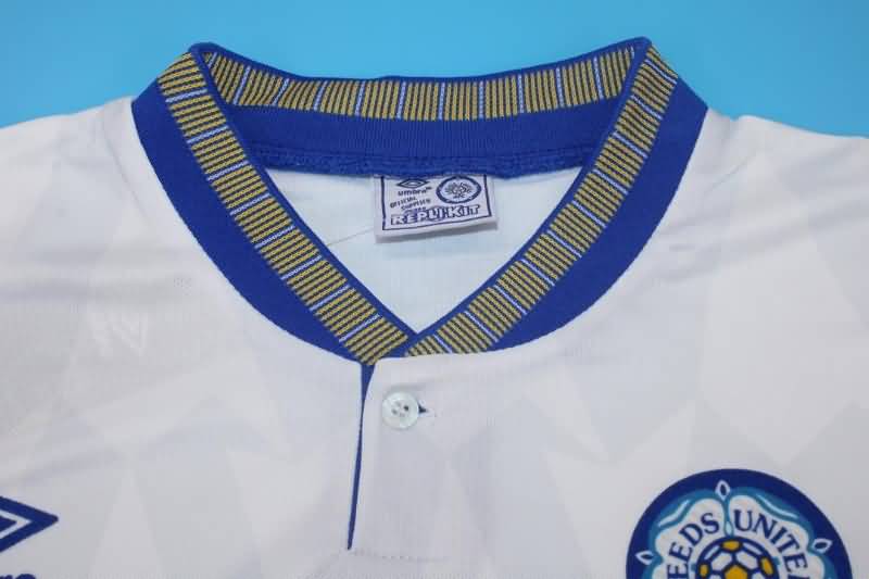 Thailand Quality(AAA) 1991/92 Leeds United Home Retro Soccer Jersey