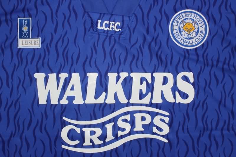 Thailand Quality(AAA) 1992/94 Leicester City Home Retro Soccer Jersey