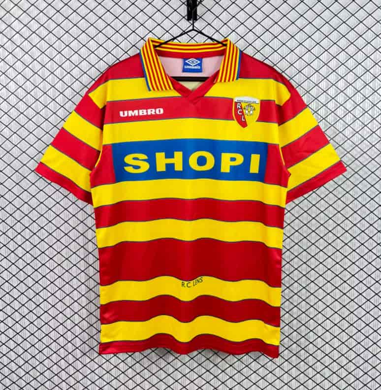 Thailand Quality(AAA) 1996/97 Lens Home Retro Soccer Jersey
