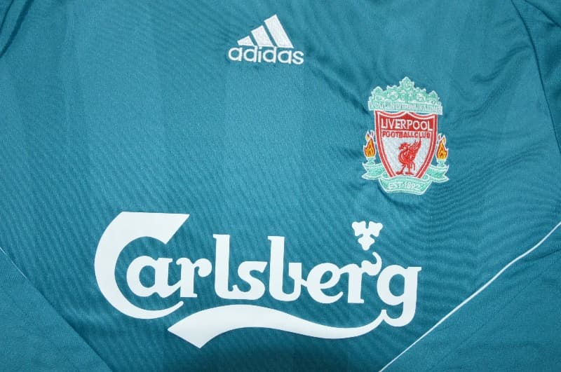 Thailand Quality(AAA) 2008/09 Liverpool Away Long Sleeve Retro Soccer Jersey