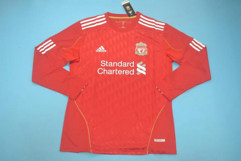 Thailand Quality(AAA) 2011/12 Liverpool Home Retro Soccer Jersey(L/S)