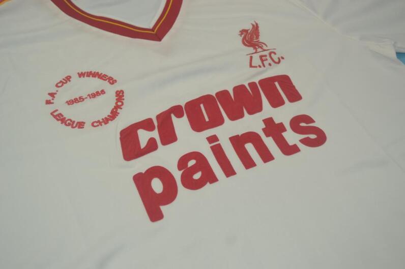 Thailand Quality(AAA) 1985/86 Liverpool Away Retro Soccer Jersey