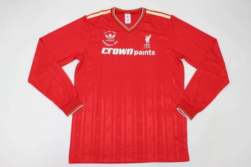 Thailand Quality(AAA) 1985/86 Liverpool Home Retro Long Soccer Jersey