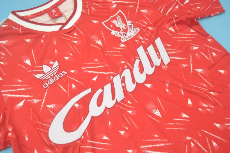 Thailand Quality(AAA) 1989/91 Liverpool Home Retro Soccer Jersey