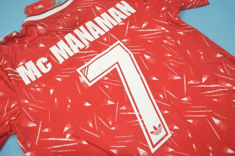 Thailand Quality(AAA) 1989/91 Liverpool Home Retro Soccer Jersey