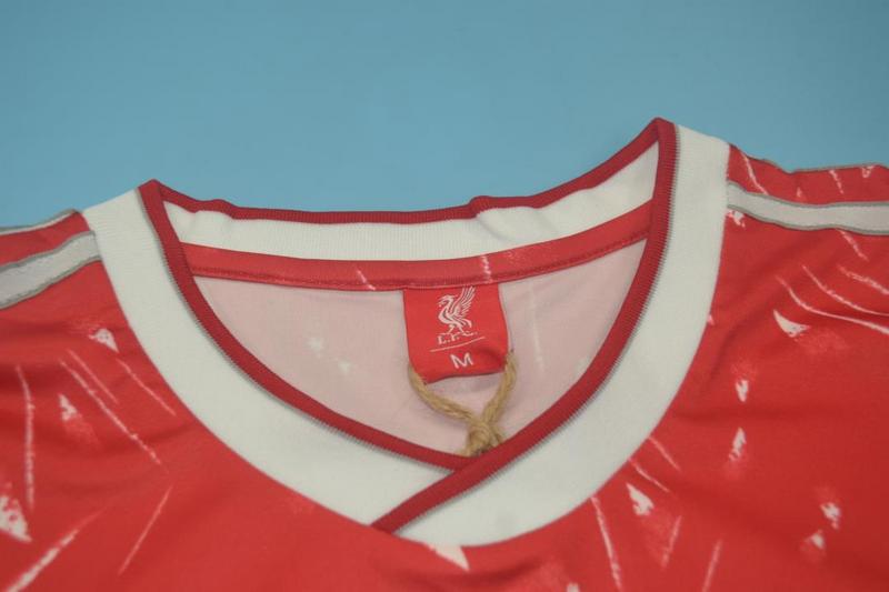 Thailand Quality(AAA) 1989/91 Liverpool Home Retro Soccer Jersey(L/S)