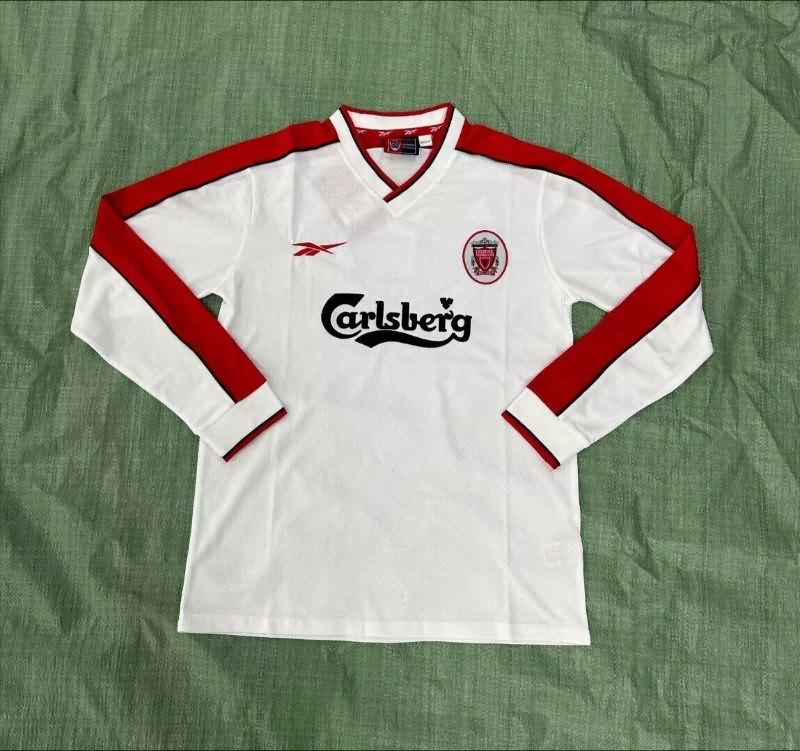 Thailand Quality(AAA) 1998/99 Liverpool Away Retro Long Sleeve Soccer Jersey
