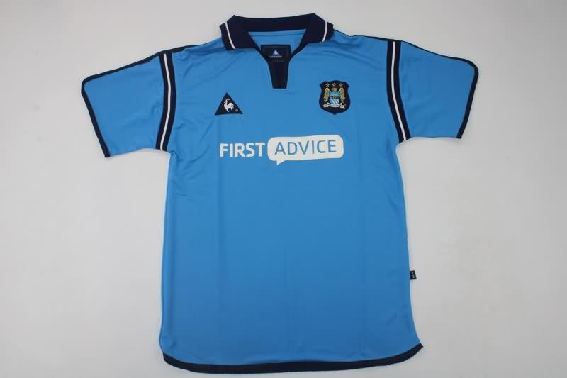 Thailand Quality(AAA) 2002/03 Manchester City Home Retro Soccer Jersey