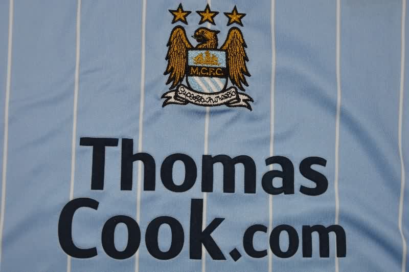 Thailand Quality(AAA) 2007/08 Manchester City Home Retro Long Sleeve Soccer Jersey