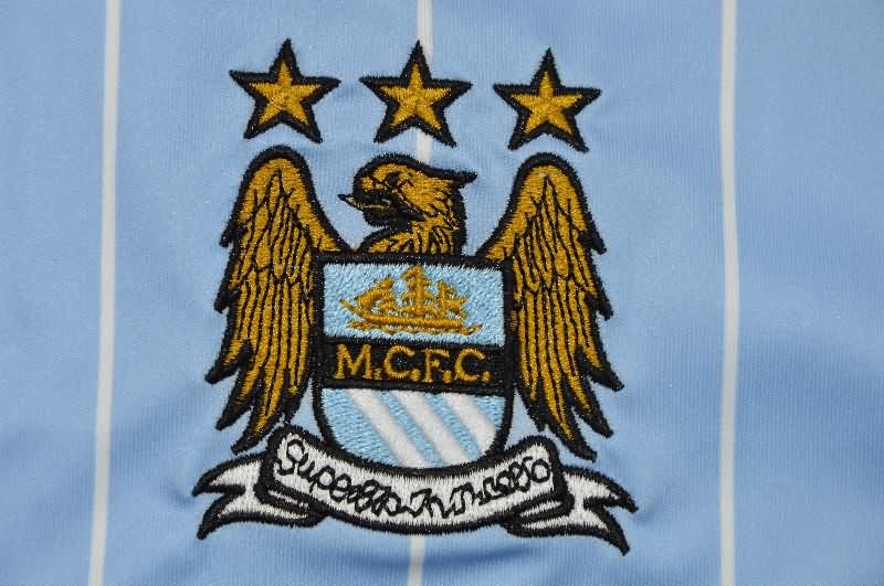 Thailand Quality(AAA) 2007/08 Manchester City Home Retro Long Sleeve Soccer Jersey