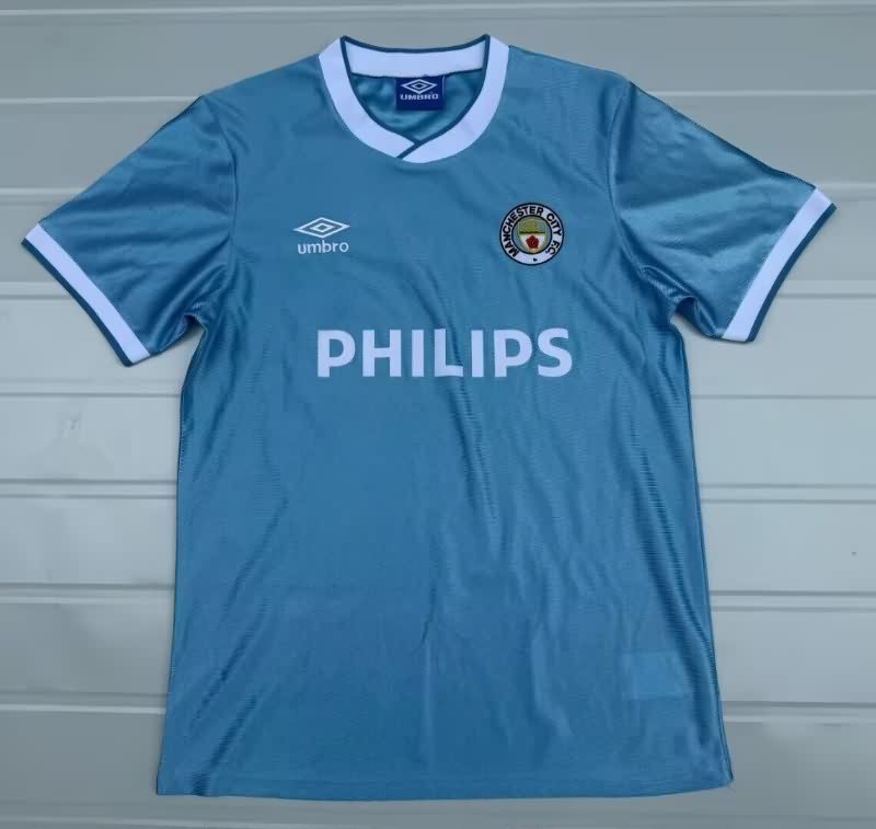 Thailand Quality(AAA) 1985/87 Manchester City Home Retro Soccer Jersey