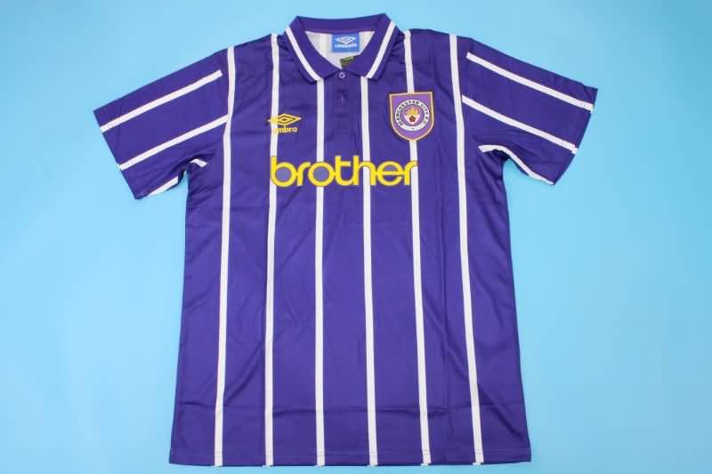 Thailand Quality(AAA) 1992/94 Manchester City Away Retro Soccer Jersey