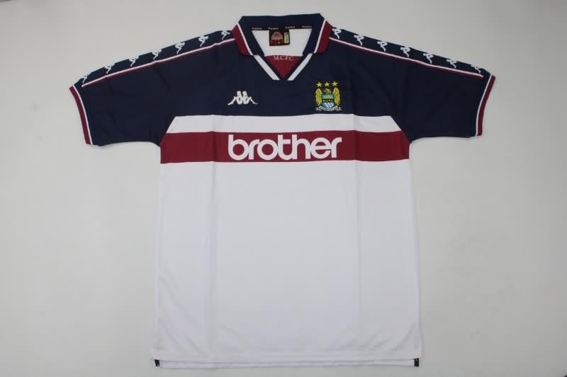 Thailand Quality(AAA) 1997/98 Manchester City Away Retro Soccer Jersey