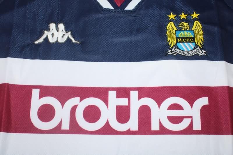 Thailand Quality(AAA) 1997/98 Manchester City Away Retro Soccer Jersey