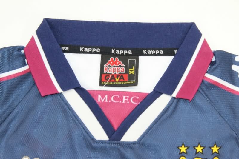 Thailand Quality(AAA) 1997/98 Manchester City Away Long Sleeve Retro Soccer Jersey
