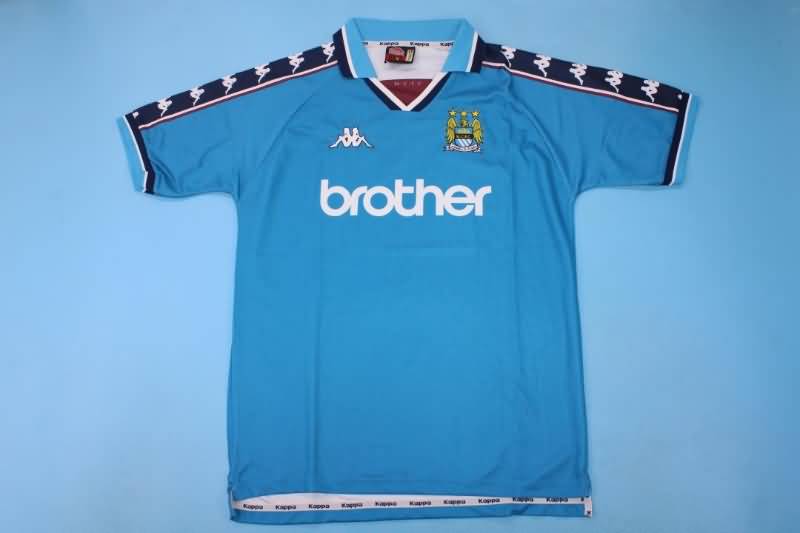 Thailand Quality(AAA) 1997/99 Manchester City Home Retro Soccer Jersey
