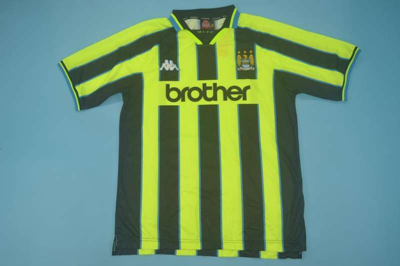 Thailand Quality(AAA) 1998/99 Manchester City Away Retro Soccer Jersey
