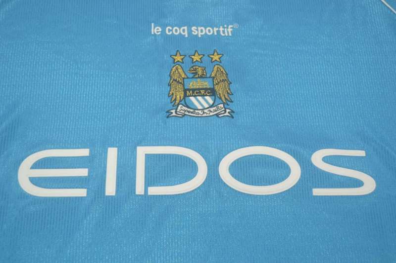 Thailand Quality(AAA) 1999/01 Manchester City Home Retro Soccer Jersey