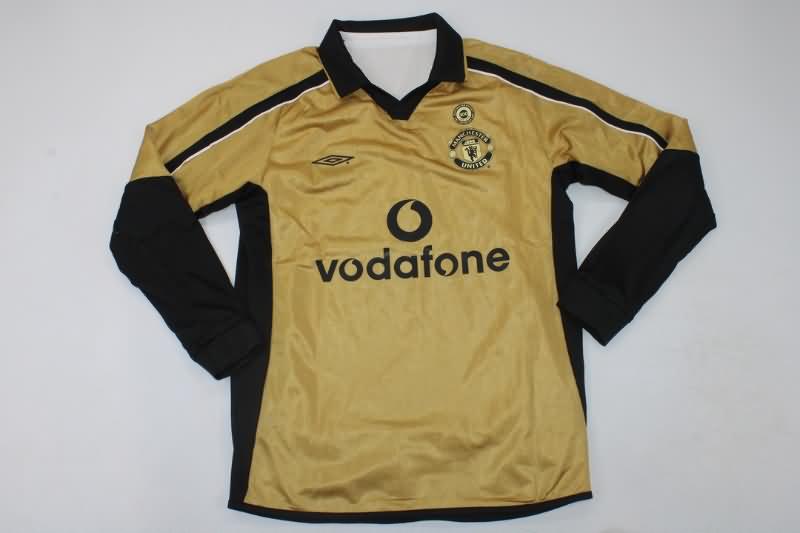 Thailand Quality(AAA) 01/02 Manchester United Away Reversible Long Slevee Retro Soccer Jersey