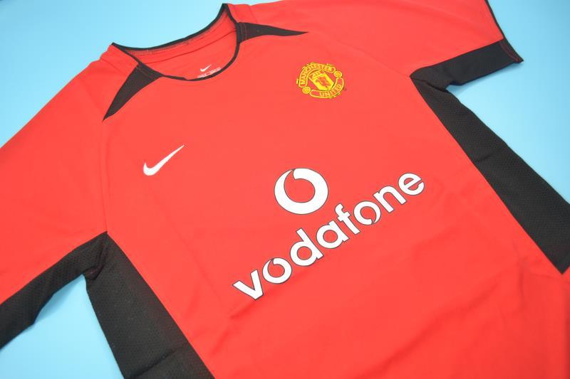 Thailand Quality(AAA) 2002/04 Manchester United Home Retro Soccer Jersey