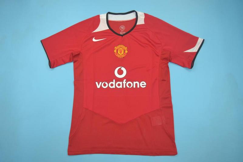 Thailand Quality(AAA) 2004/06 Manchester United Home Retro Soccer Jersey