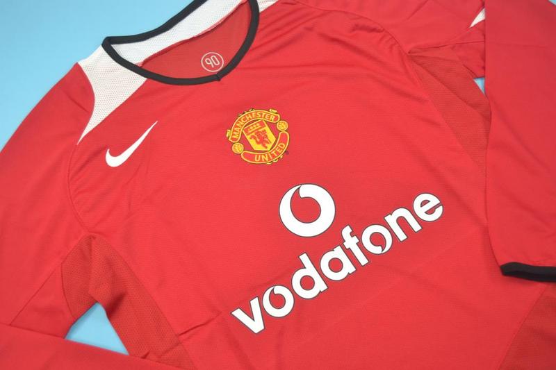 Thailand Quality(AAA) 2004/06 Manchester United Home Retro Jersey(L/S)