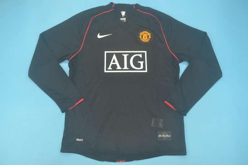 Thailand Quality(AAA) 2007/08 Manchester United Away Retro Jersey(L/S)