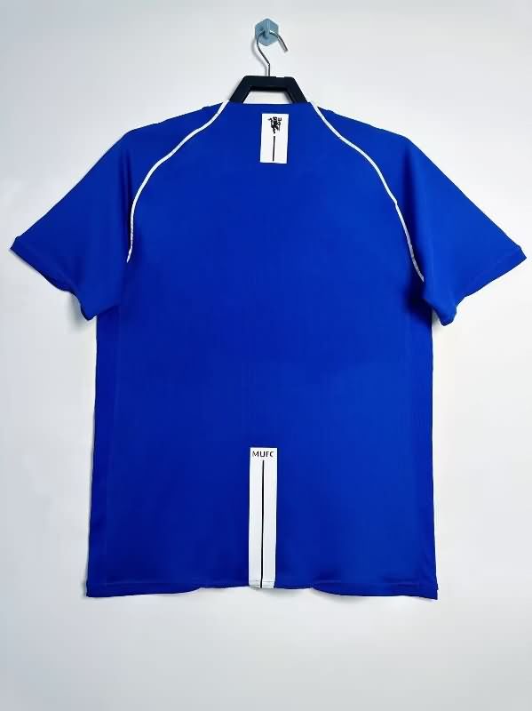 Thailand Quality(AAA) 2007/08 Manchester United Goalkeeper Blue Retro Soccer Jersey