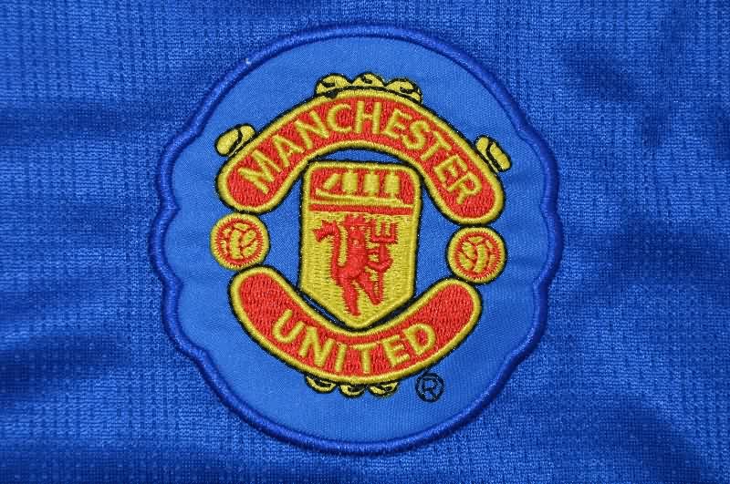 Thailand Quality(AAA) 2007/08 Manchester United Goalkeeper Blue Retro Soccer Jersey