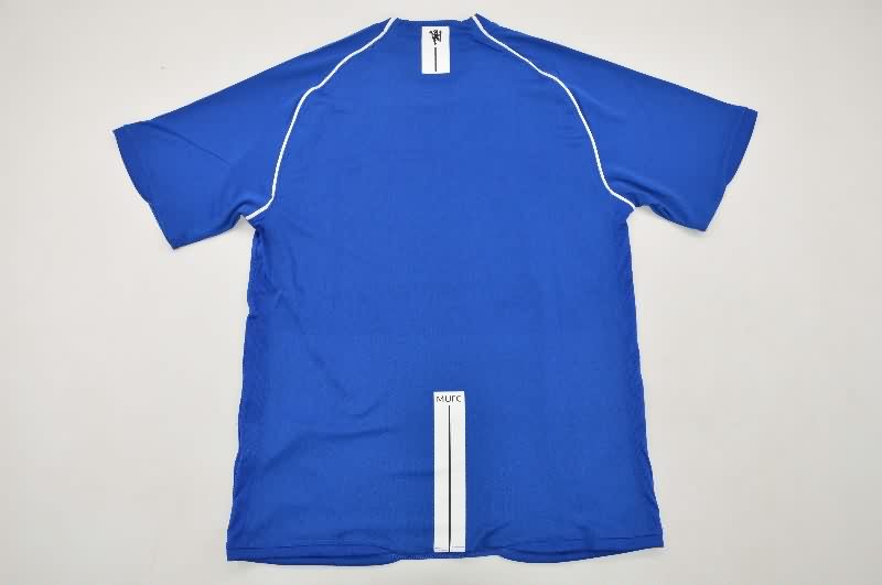 Thailand Quality(AAA) 2007/08 Manchester United Goalkeeper Blue Retro Soccer Jersey