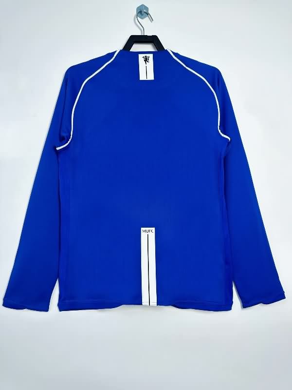 Thailand Quality(AAA) 2007/08 Manchester United Goalkeeper Blue LS Retro Soccer Jersey