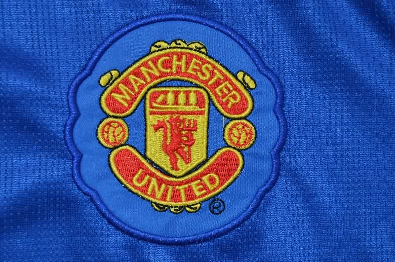 Thailand Quality(AAA) 2007/08 Manchester United Goalkeeper Blue LS Retro Soccer Jersey