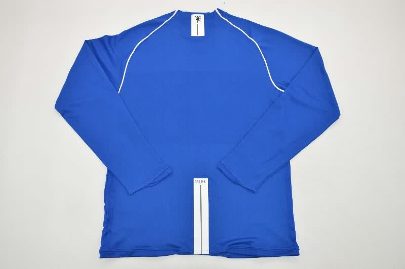 Thailand Quality(AAA) 2007/08 Manchester United Goalkeeper Blue LS Retro Soccer Jersey