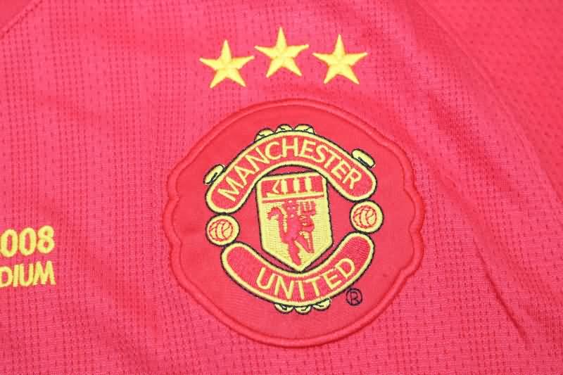 Thailand Quality(AAA) 2007/08 Manchester United Home Final Jersey 3 Stars