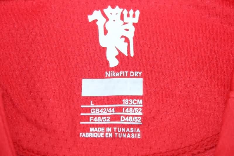 Thailand Quality(AAA) 2007/08 Manchester United Home Final Jersey 3 Stars