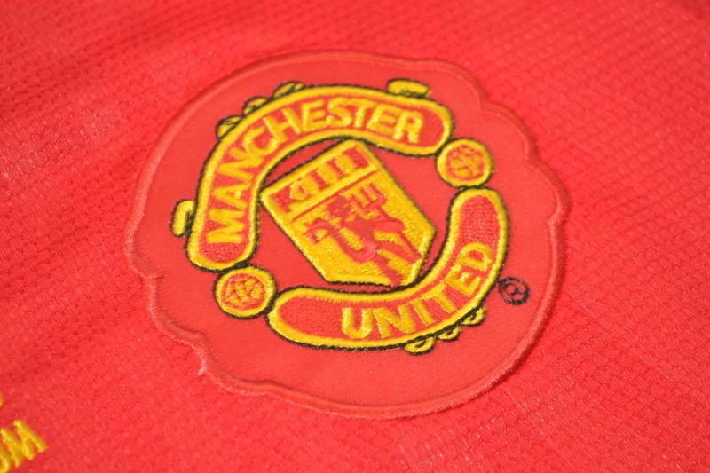 Thailand Quality(AAA) 2008 Manchester United Home UCL Final Retro Soccer Jersey(L/S)