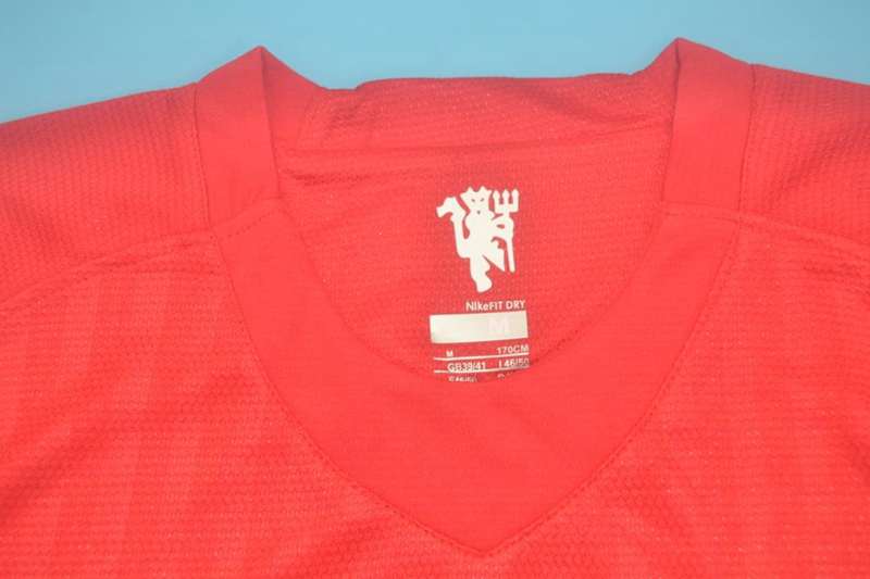 Thailand Quality(AAA) 2007/09 Manchester United Home Retro Soccer Jersey