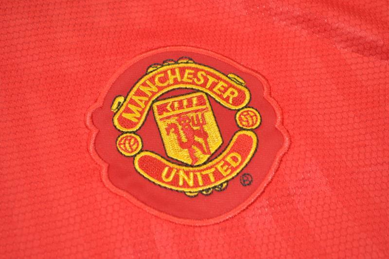 Thailand Quality(AAA) 2007/09 Manchester United Home Retro Jersey(L/S)