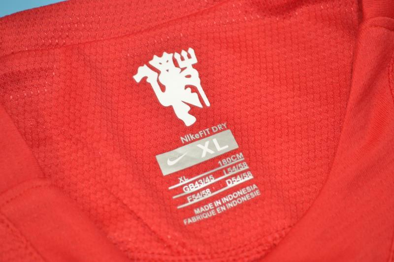 Thailand Quality(AAA) 2007/09 Manchester United Home Retro Jersey(L/S)