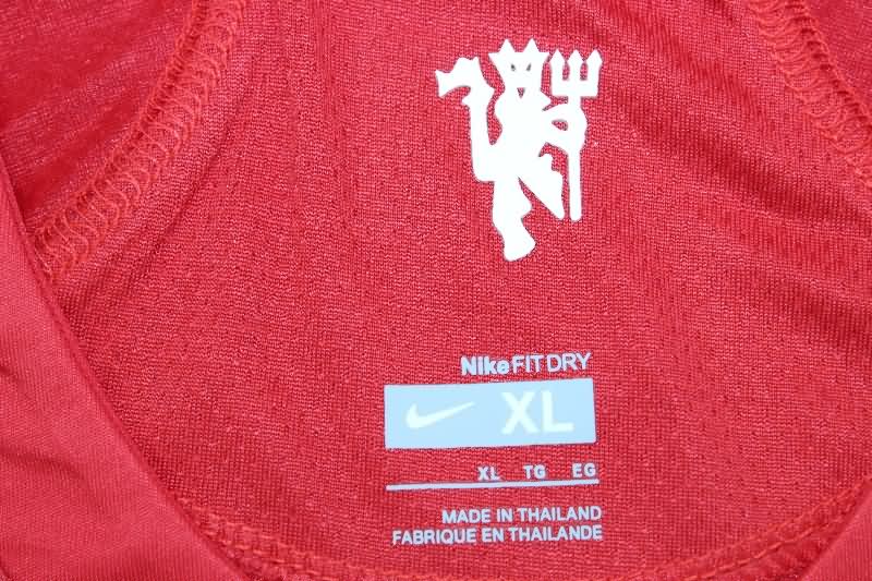 Thailand Quality(AAA) 2007/09 Manchester United Home Long Retro Soccer Jersey (Player)