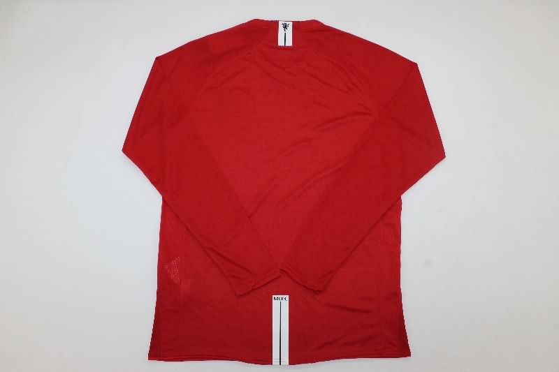 Thailand Quality(AAA) 2007/09 Manchester United Home Long Retro Soccer Jersey (Player)