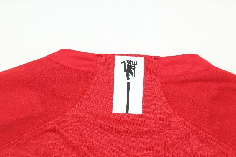 Thailand Quality(AAA) 2007/09 Manchester United Home Long Retro Soccer Jersey (Player)