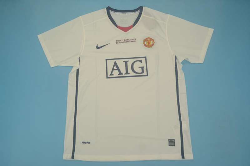 Thailand Quality(AAA) 2008/09 Manchester United Away Final Retro Soccer Jersey